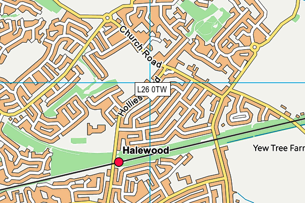 L26 0TW map - OS VectorMap District (Ordnance Survey)