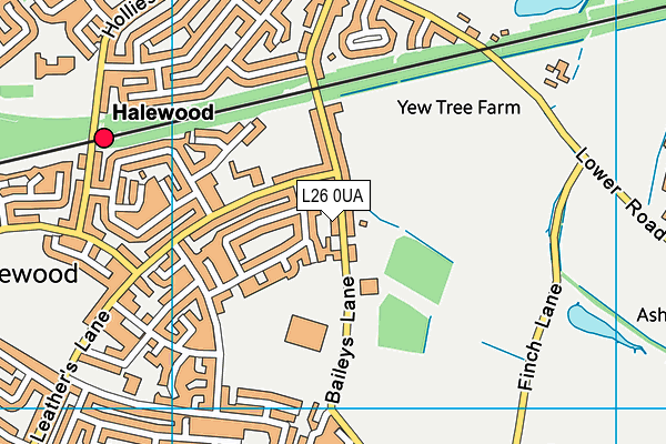 L26 0UA map - OS VectorMap District (Ordnance Survey)