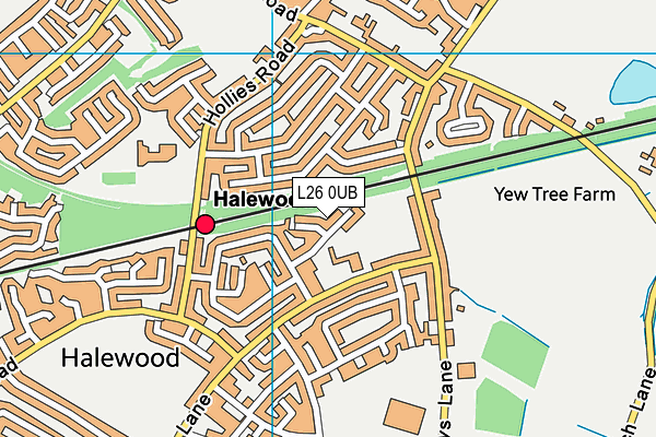 L26 0UB map - OS VectorMap District (Ordnance Survey)