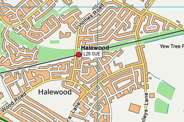 L26 0UE map - OS VectorMap District (Ordnance Survey)