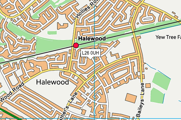 L26 0UH map - OS VectorMap District (Ordnance Survey)