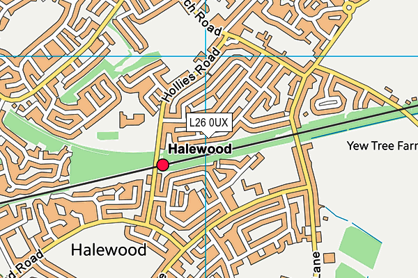 L26 0UX map - OS VectorMap District (Ordnance Survey)