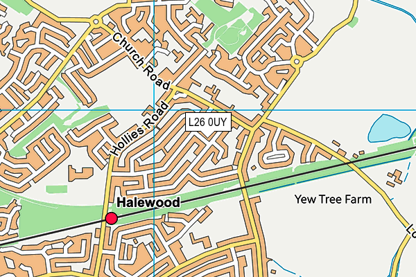 L26 0UY map - OS VectorMap District (Ordnance Survey)