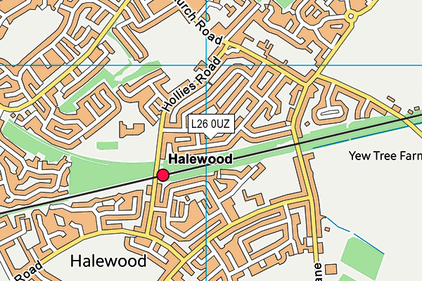 L26 0UZ map - OS VectorMap District (Ordnance Survey)