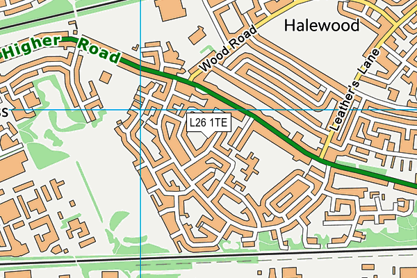 L26 1TE map - OS VectorMap District (Ordnance Survey)