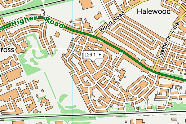 L26 1TF map - OS VectorMap District (Ordnance Survey)