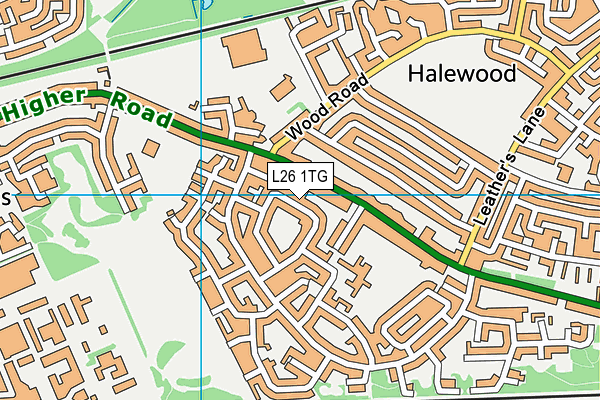 L26 1TG map - OS VectorMap District (Ordnance Survey)