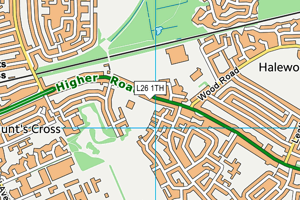 L26 1TH map - OS VectorMap District (Ordnance Survey)