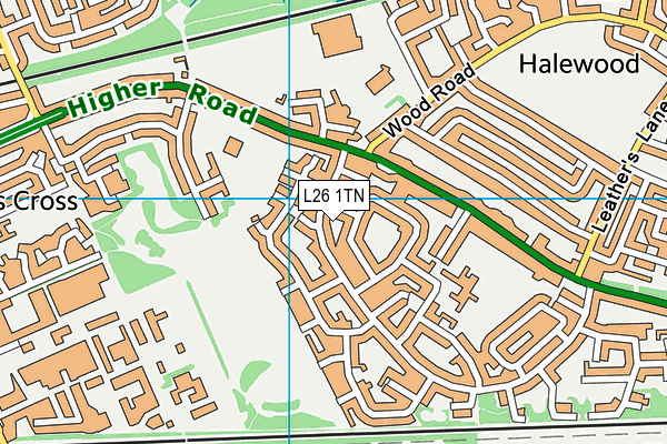 L26 1TN map - OS VectorMap District (Ordnance Survey)