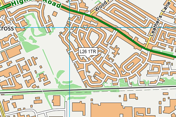 L26 1TR map - OS VectorMap District (Ordnance Survey)