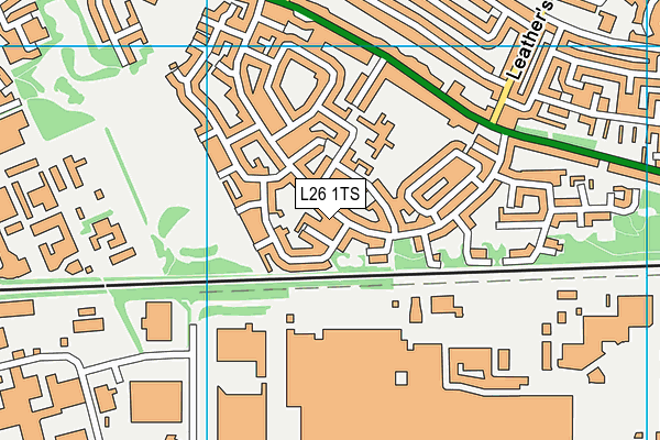 L26 1TS map - OS VectorMap District (Ordnance Survey)