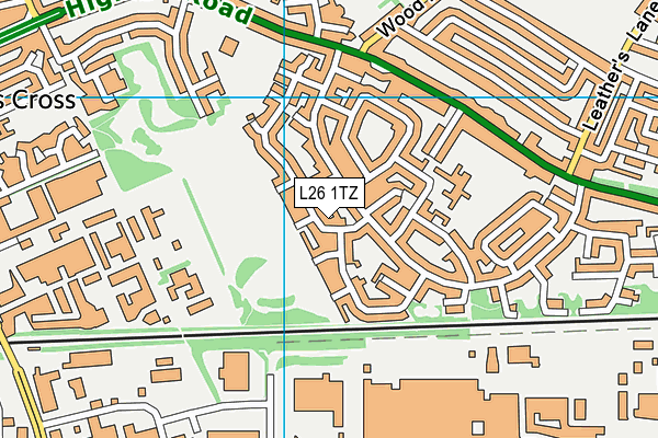 L26 1TZ map - OS VectorMap District (Ordnance Survey)