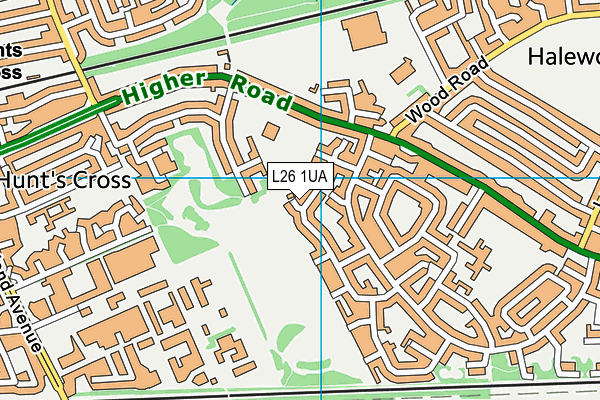 L26 1UA map - OS VectorMap District (Ordnance Survey)