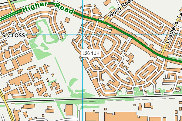 L26 1UH map - OS VectorMap District (Ordnance Survey)