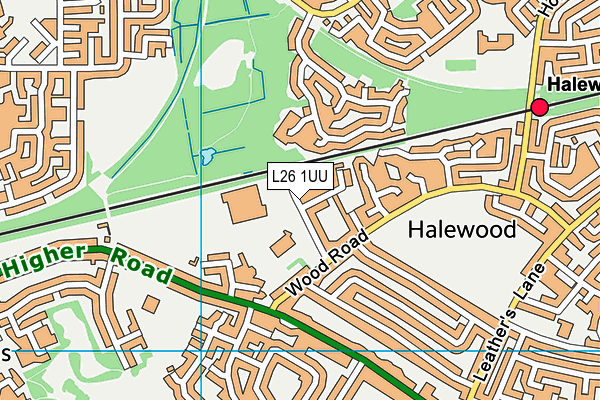 Halewood Academy map (L26 1UU) - OS VectorMap District (Ordnance Survey)