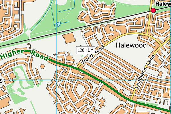 L26 1UY map - OS VectorMap District (Ordnance Survey)