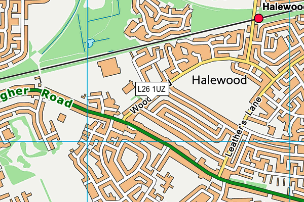 L26 1UZ map - OS VectorMap District (Ordnance Survey)