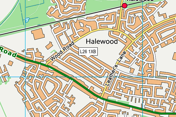 L26 1XB map - OS VectorMap District (Ordnance Survey)