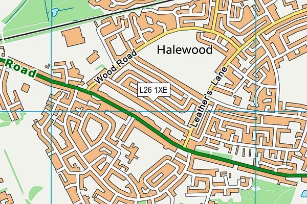 L26 1XE map - OS VectorMap District (Ordnance Survey)