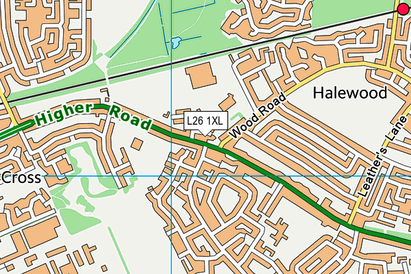 L26 1XL map - OS VectorMap District (Ordnance Survey)