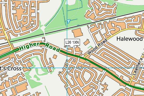 L26 1XN map - OS VectorMap District (Ordnance Survey)