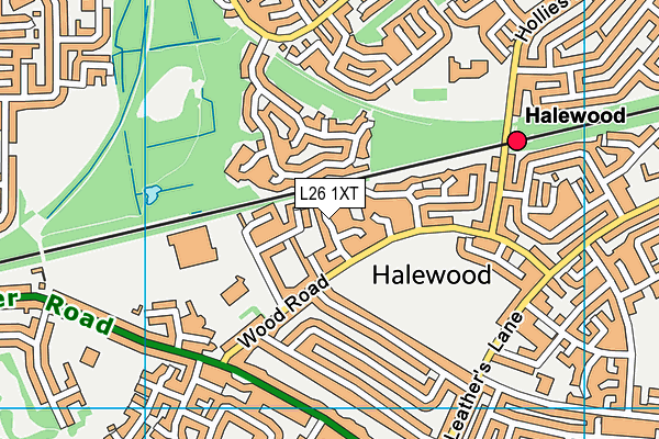 L26 1XT map - OS VectorMap District (Ordnance Survey)