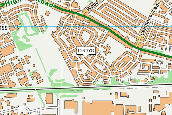 L26 1YG map - OS VectorMap District (Ordnance Survey)