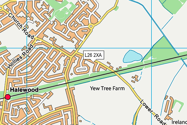 L26 2XA map - OS VectorMap District (Ordnance Survey)