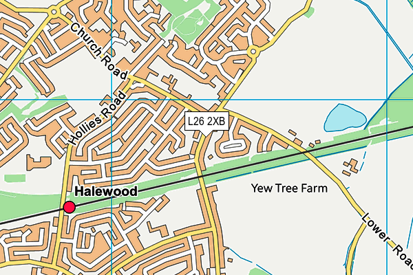 L26 2XB map - OS VectorMap District (Ordnance Survey)