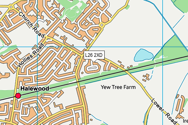 L26 2XD map - OS VectorMap District (Ordnance Survey)