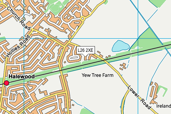 L26 2XE map - OS VectorMap District (Ordnance Survey)