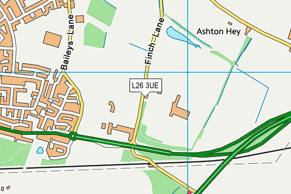 Everton Fc (Finch Farm Training Ground) map (L26 3UE) - OS VectorMap District (Ordnance Survey)