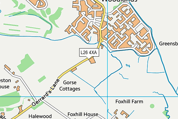 L26 4XA map - OS VectorMap District (Ordnance Survey)