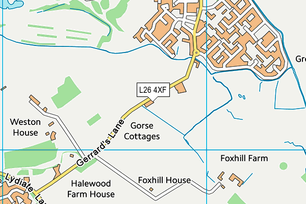 L26 4XF map - OS VectorMap District (Ordnance Survey)