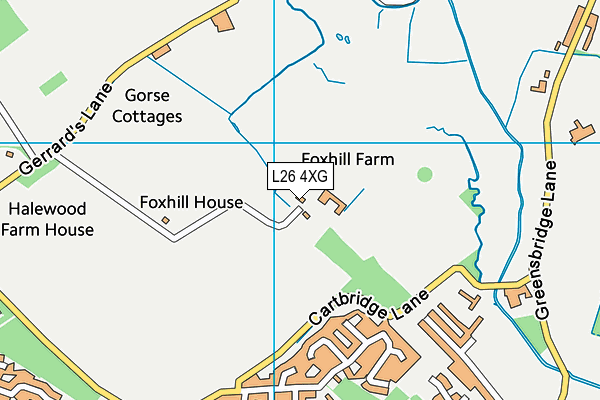 L26 4XG map - OS VectorMap District (Ordnance Survey)