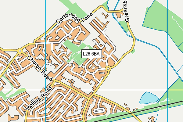 L26 6BA map - OS VectorMap District (Ordnance Survey)