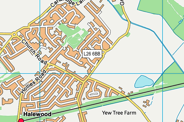 L26 6BB map - OS VectorMap District (Ordnance Survey)