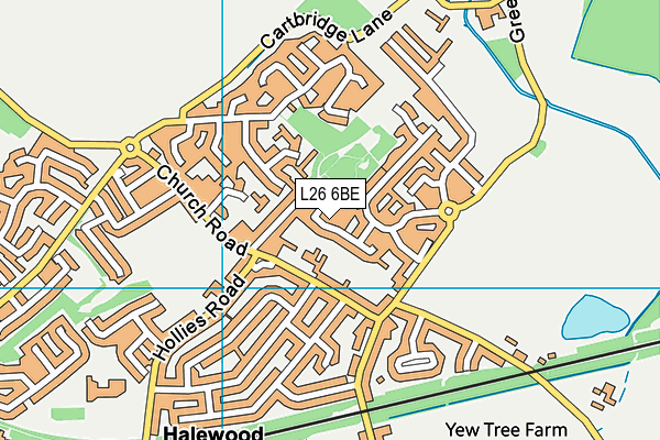 L26 6BE map - OS VectorMap District (Ordnance Survey)
