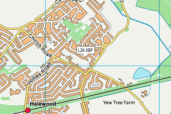 L26 6BF map - OS VectorMap District (Ordnance Survey)