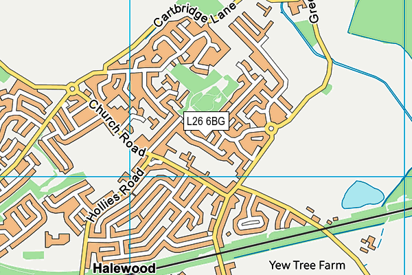 L26 6BG map - OS VectorMap District (Ordnance Survey)