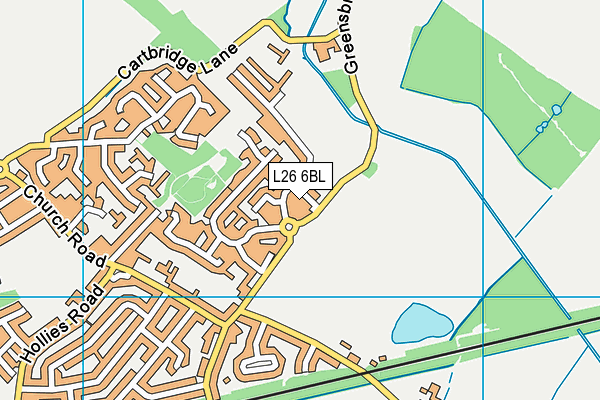 L26 6BL map - OS VectorMap District (Ordnance Survey)