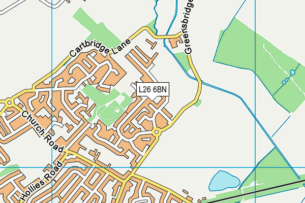 L26 6BN map - OS VectorMap District (Ordnance Survey)