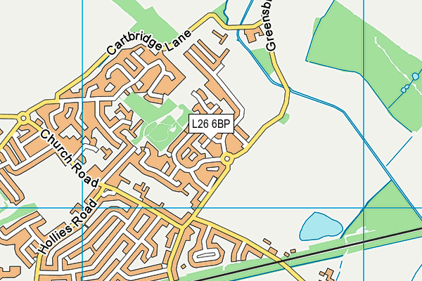 L26 6BP map - OS VectorMap District (Ordnance Survey)