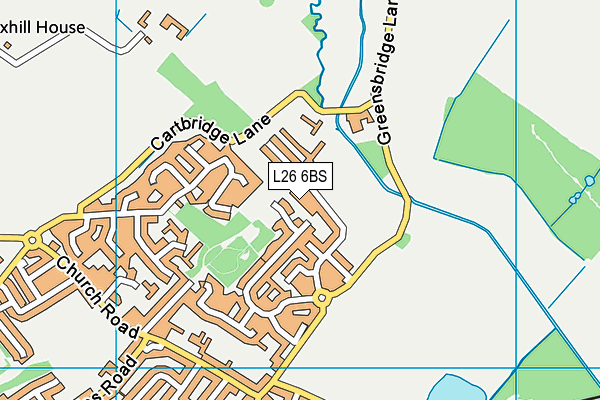 L26 6BS map - OS VectorMap District (Ordnance Survey)