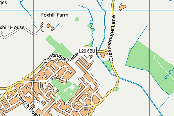 L26 6BU map - OS VectorMap District (Ordnance Survey)