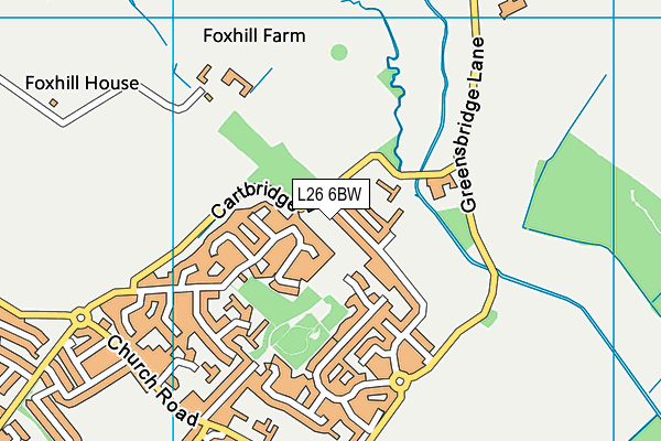 L26 6BW map - OS VectorMap District (Ordnance Survey)