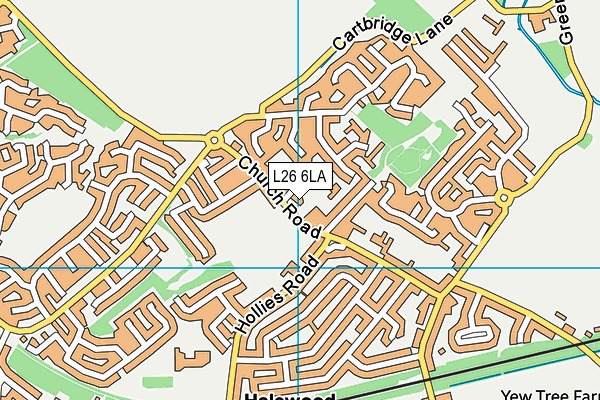 L26 6LA map - OS VectorMap District (Ordnance Survey)