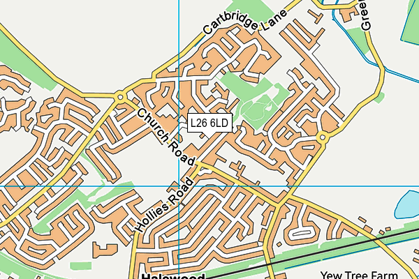 L26 6LD map - OS VectorMap District (Ordnance Survey)