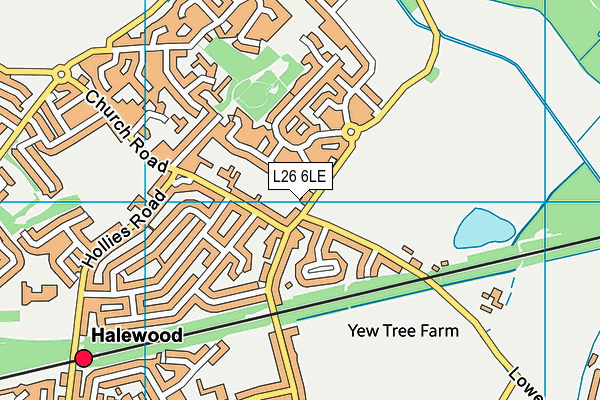 L26 6LE map - OS VectorMap District (Ordnance Survey)