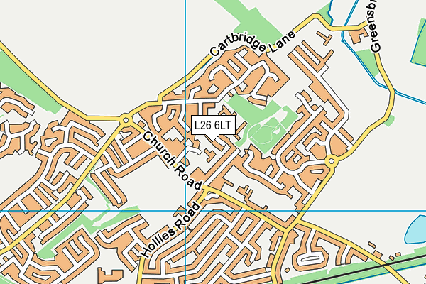 L26 6LT map - OS VectorMap District (Ordnance Survey)